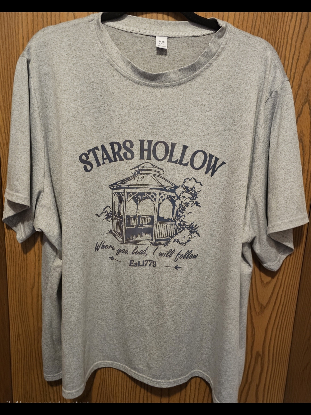 SHEIN Gray Short Sleeve Stars Hollow Graphic Tee